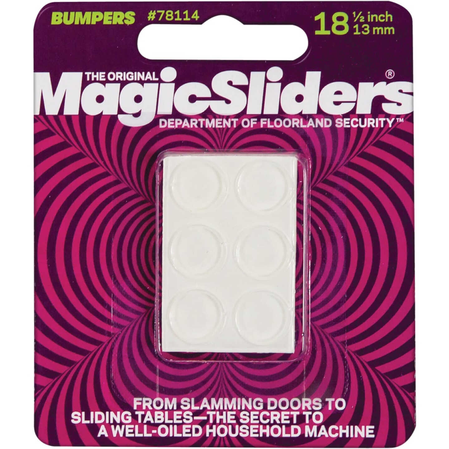 Magic Sliders 1/2 In. Round Clear Furniture Bumpers,(18-Count) Image 2