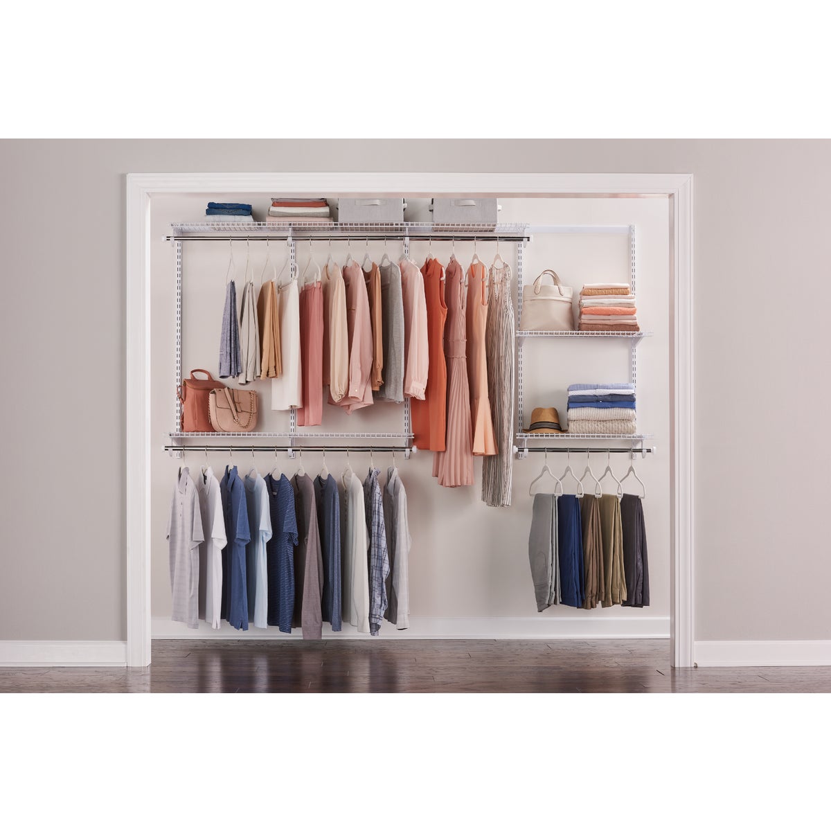 Rubbermaid Configurations 4 Ft. to 8 Ft. No-Cut Adjustable Closet Kit Image 2
