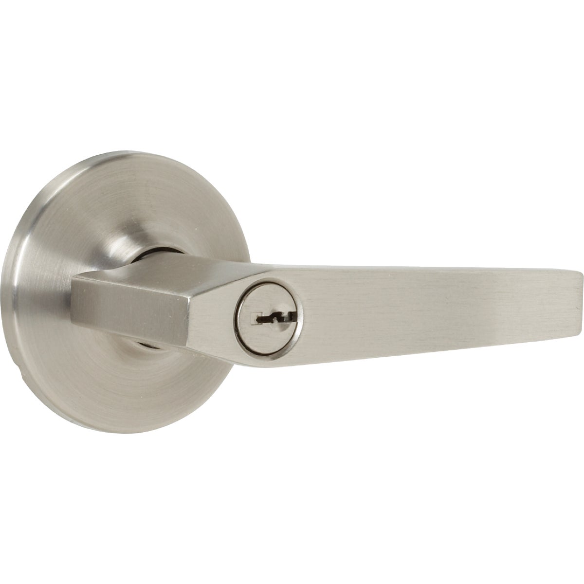 Steel Pro Brushed Nickel Entry Door Lever Image 3