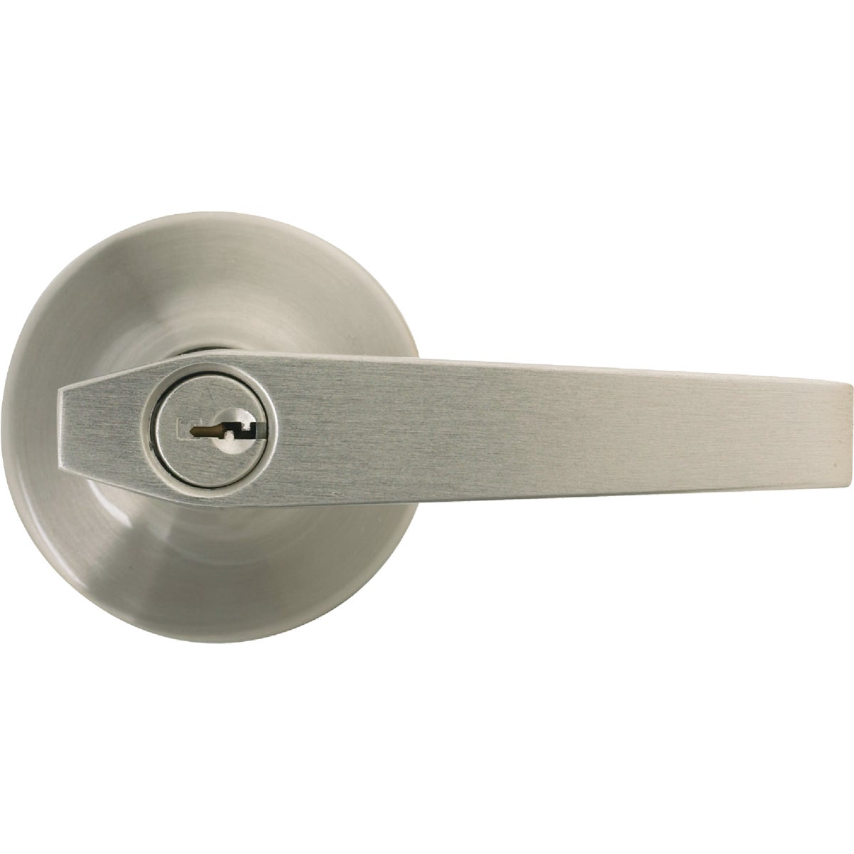 Steel Pro Brushed Nickel Entry Door Lever Image 4