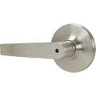 Steel Pro Brushed Nickel Straight Privacy Door Lever Image 3