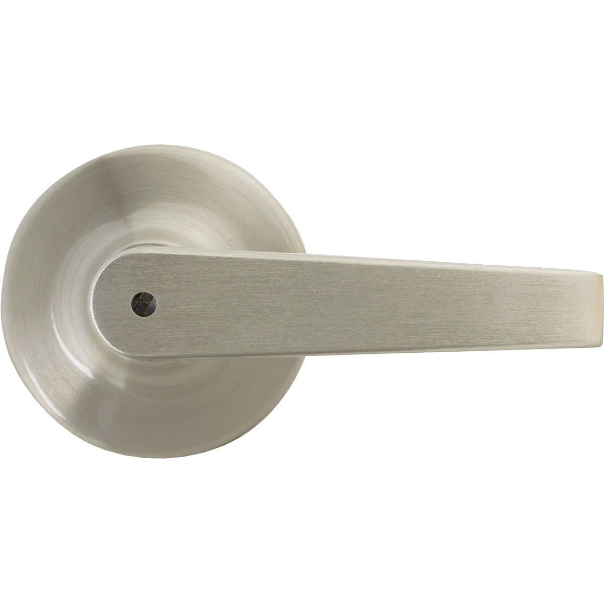Steel Pro Brushed Nickel Straight Privacy Door Lever Image 4