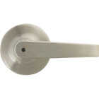 Steel Pro Brushed Nickel Straight Privacy Door Lever Image 4