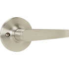 Steel Pro Brushed Nickel Straight Passage Door Lever Image 1