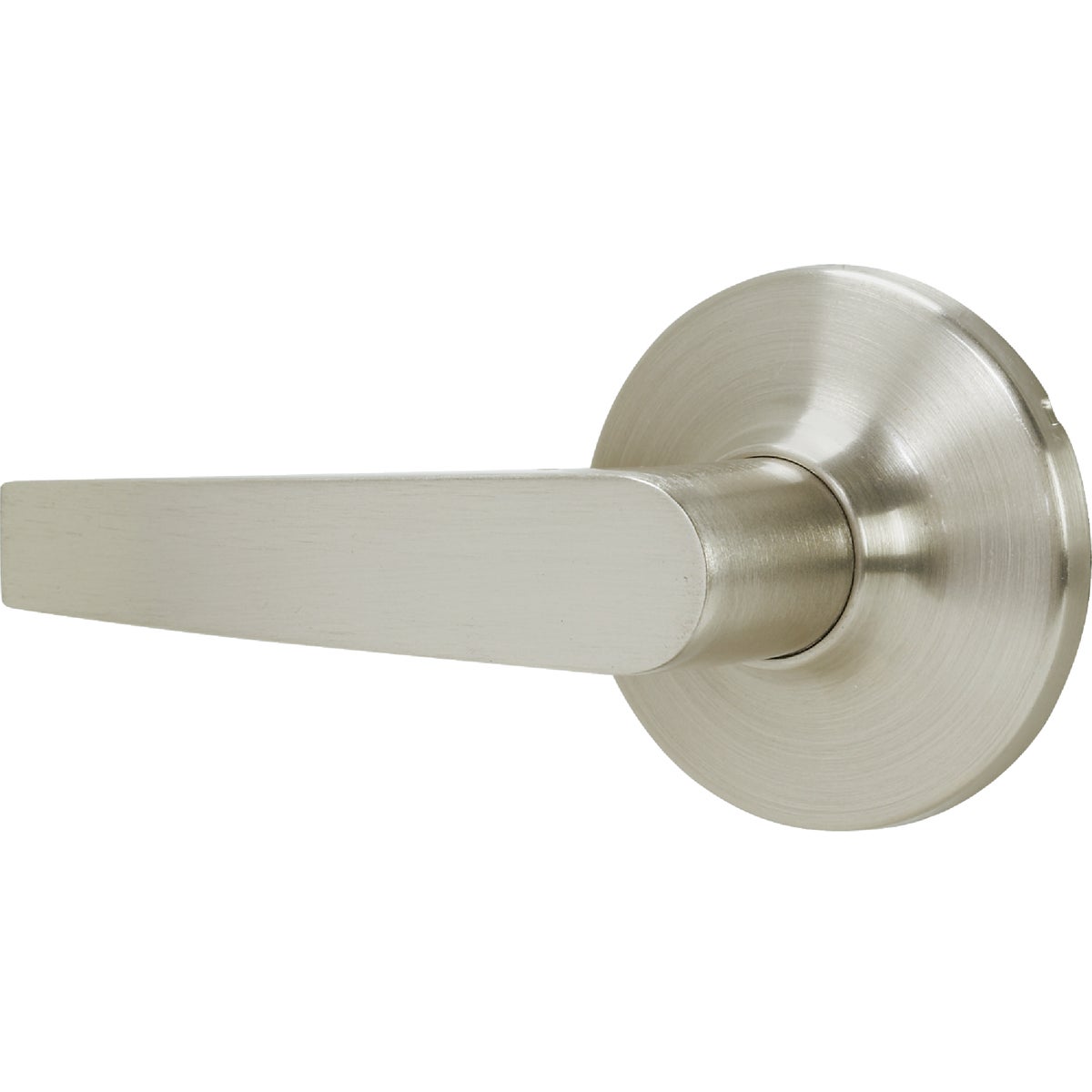 Steel Pro Brushed Nickel Straight Passage Door Lever Image 3