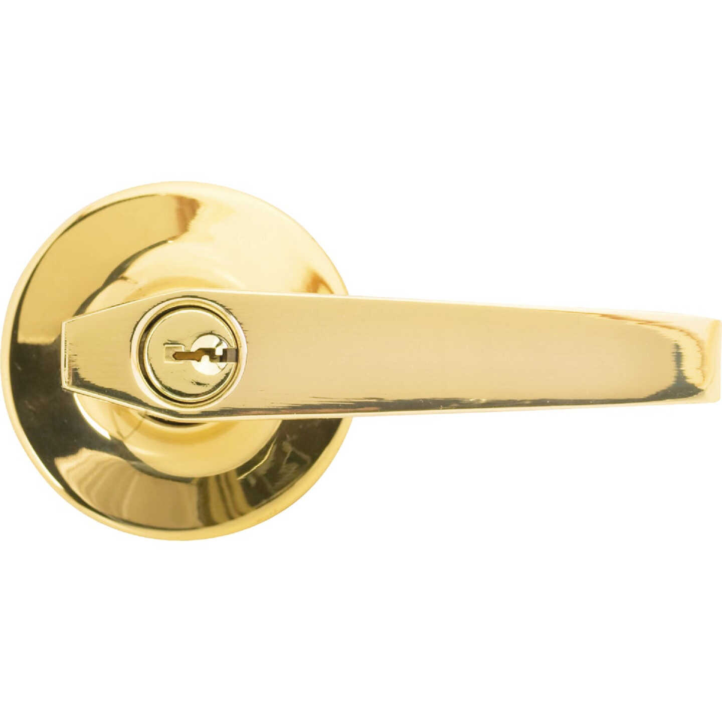 Steel Pro Polished Brass Entry Door Lever Image 4