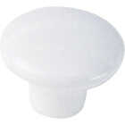Laurey Porcelain Round White 1-1/2 In. Cabinet Knob Image 1
