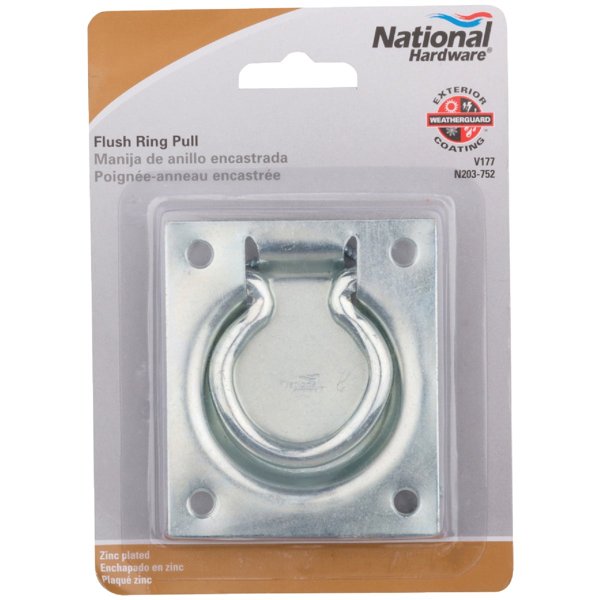 National Hardware Flush Ring Pull Image 2