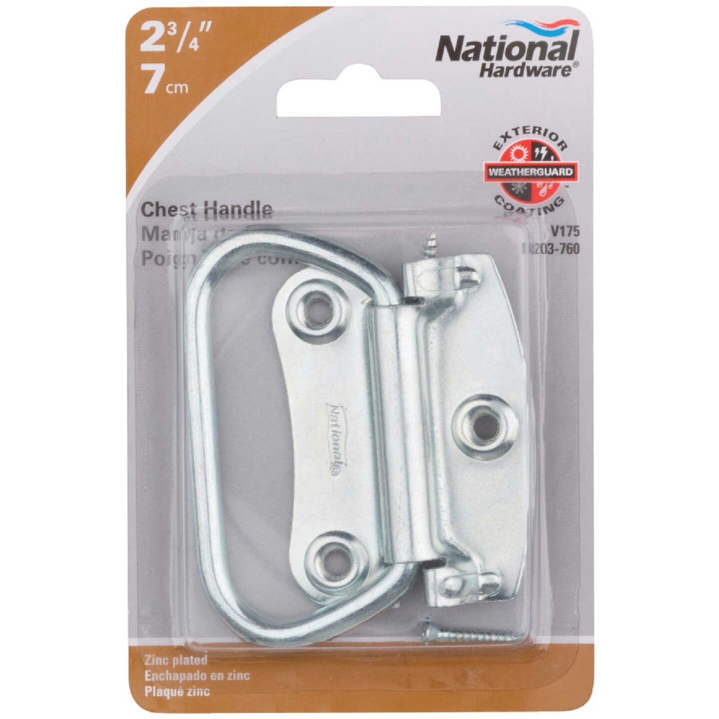 National Hardware Zinc 2 3/4 In. Steel Chest Handle Image 2