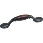 Laurey First Family 3 In. Center-To-Center Oil Rubbed Bronze & Cherry Cabinet Drawer Pull Image 1