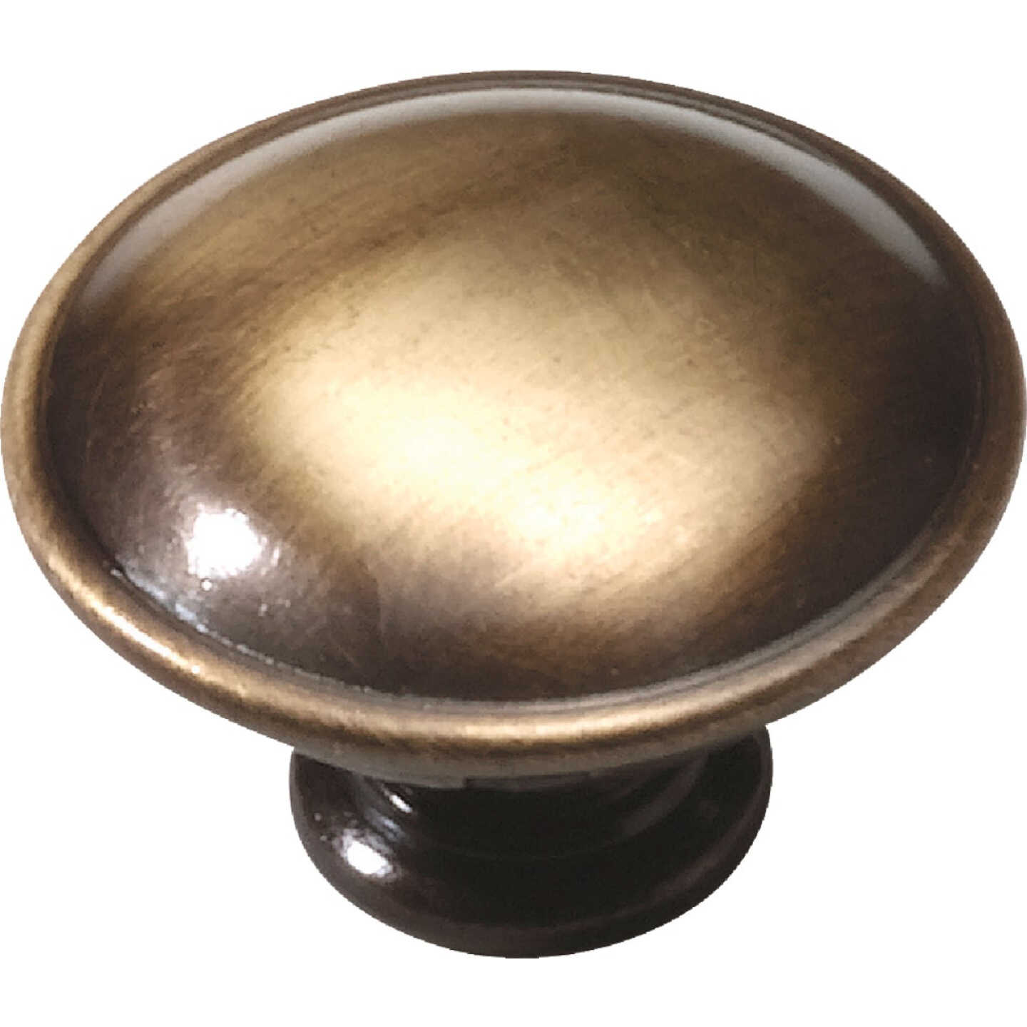 Laurey Classic Traditions Smooth Round 1-1/4 In. Antique Brass Cabinet Knob Image 1