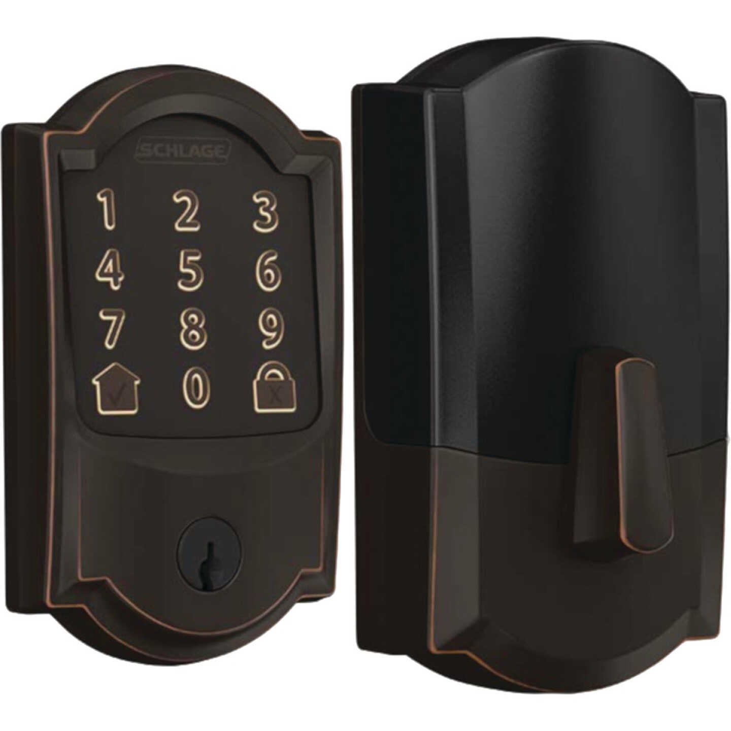 Schlage Encode Camelot Aged Bronze Smart WiFi Deadbolt Image 1