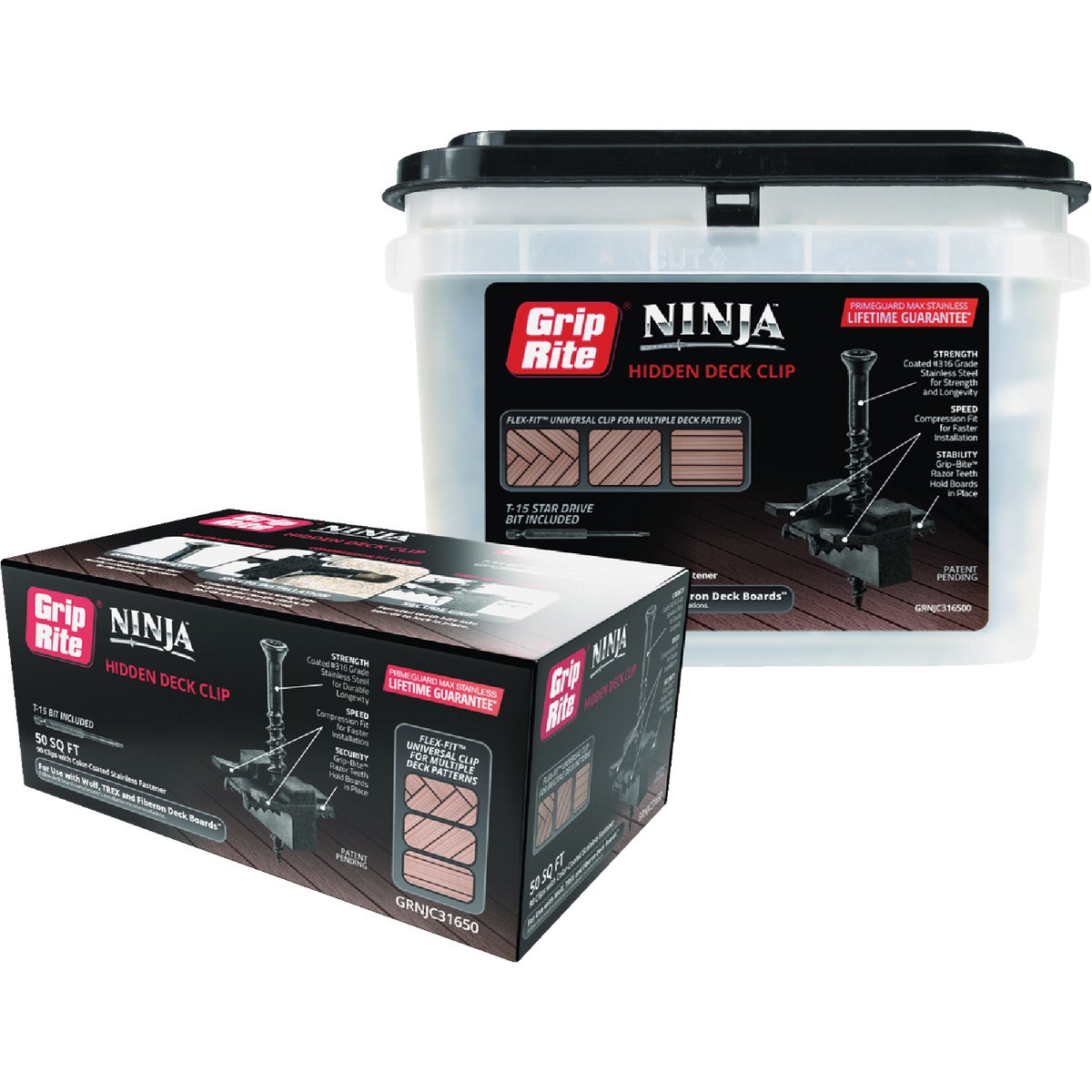 Grip-Rite Ninja 500 Sq. Ft. Hidden Deck Clip