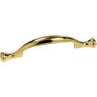 Laurey Celebration 3 In. Center-To-Center Polished Brass Cabinet Drawer Pull Image 1