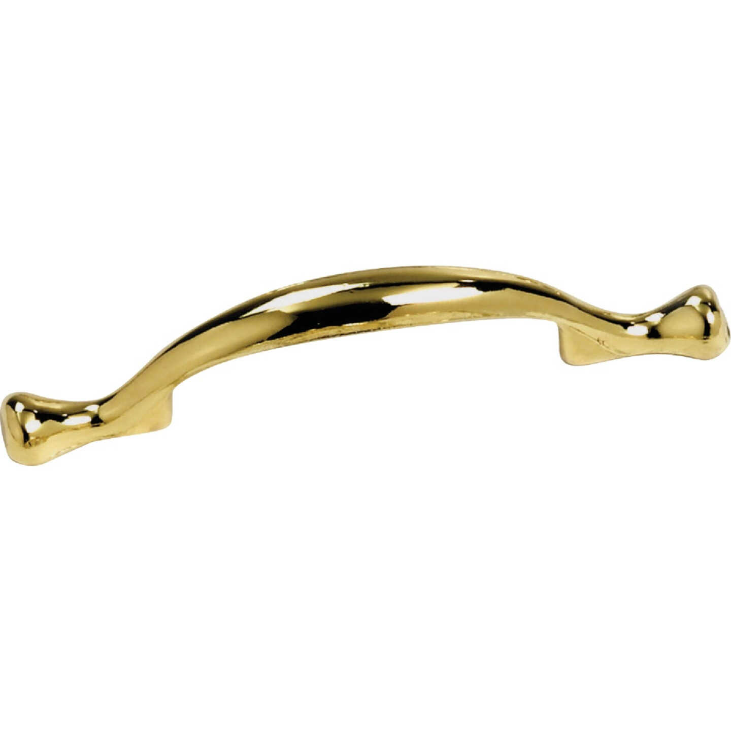 Laurey Celebration 3 In. Center-To-Center Polished Brass Cabinet Drawer Pull Image 1