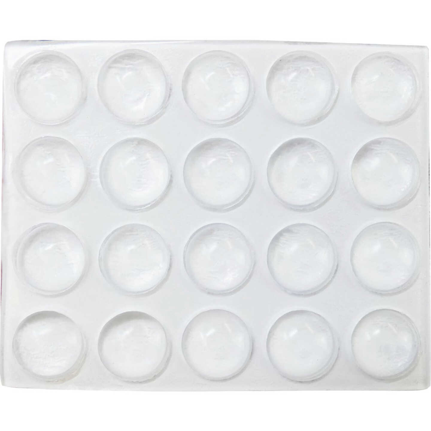 Super Sliders 3/8 In. Clear Round Furniture Wall Bumper (20-Pack) Image 2