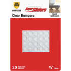 Super Sliders 3/8 In. Clear Round Furniture Wall Bumper (20-Pack) Image 1