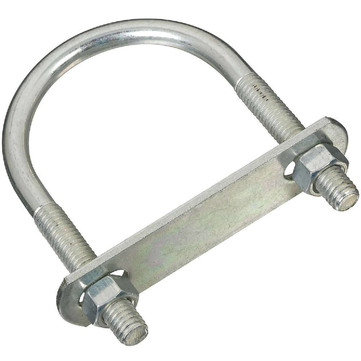 National Hardware 3/8 In. x 2.45 In. x 4 In. Zinc Round U Bolt Image 1