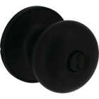 Steel Pro Matte Black Half Round Privacy Knob Image 1
