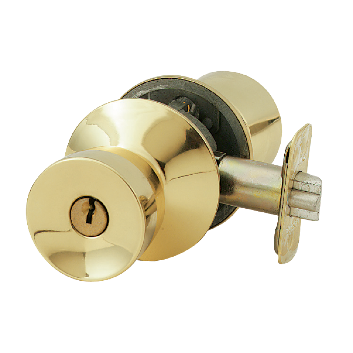 Schlage Bell Polished Brass Entry Door Knob 