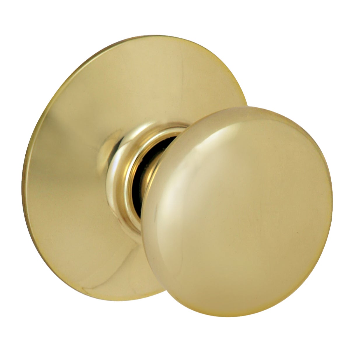 Schlage Plymouth Bright Brass Hall & Closet Door Knob Image 1
