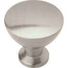 Amerock Grail 1.25 In. Dia. Round Satin Nickel Cabinet Knob Image 1