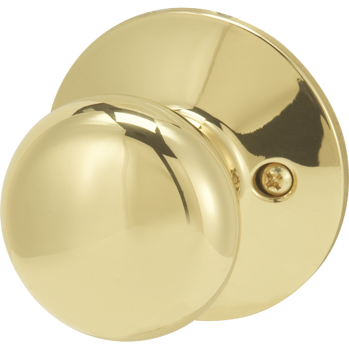 Schlage Plymouth Bright Brass Dummy Door Knob Image 1