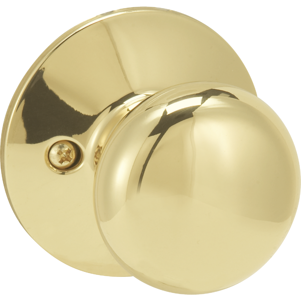 Schlage Plymouth Bright Brass Dummy Door Knob Image 3