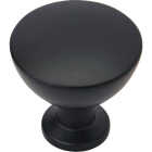 Amerock Grail 1.25 In. Dia. Round Matte Black Cabinet Knob Image 1