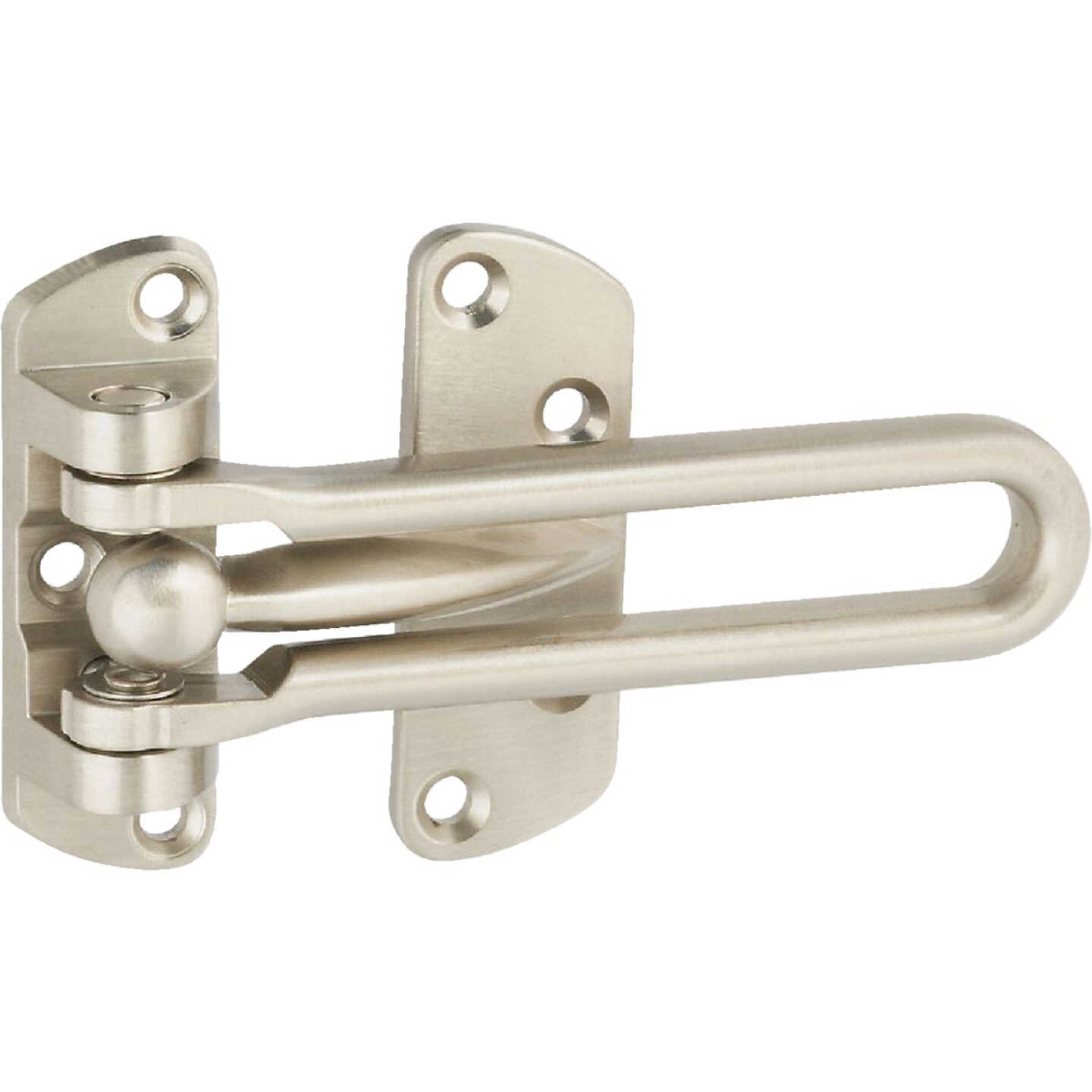 National Hardware Satin Nickel Decorative Door Security Guard Image 1
