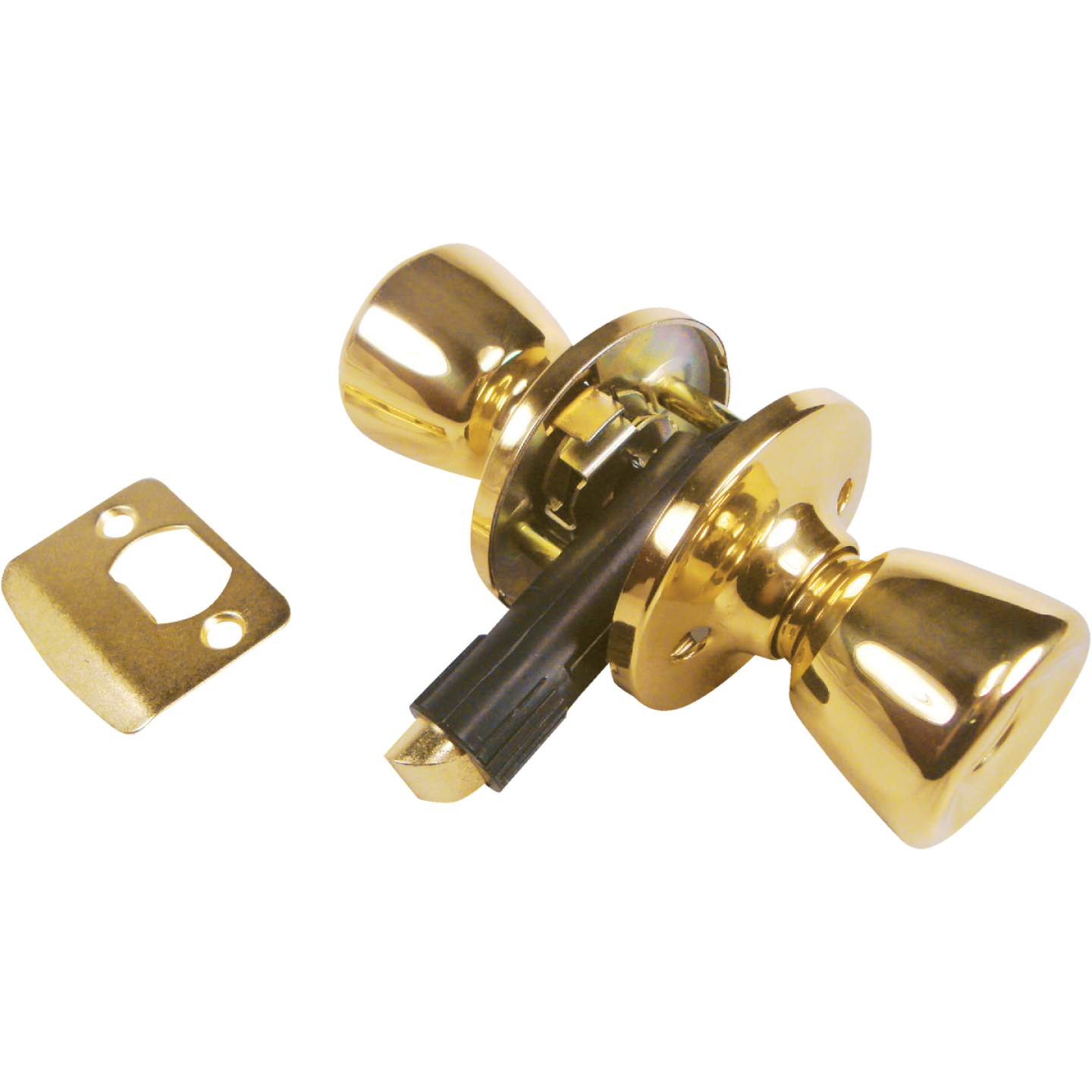 United States Hardware Polished Brass Bed & Bath Door Knob Image 1