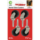 Super Sliders 1-5/8 In. Black Stem Caster (4-Pack) Image 1