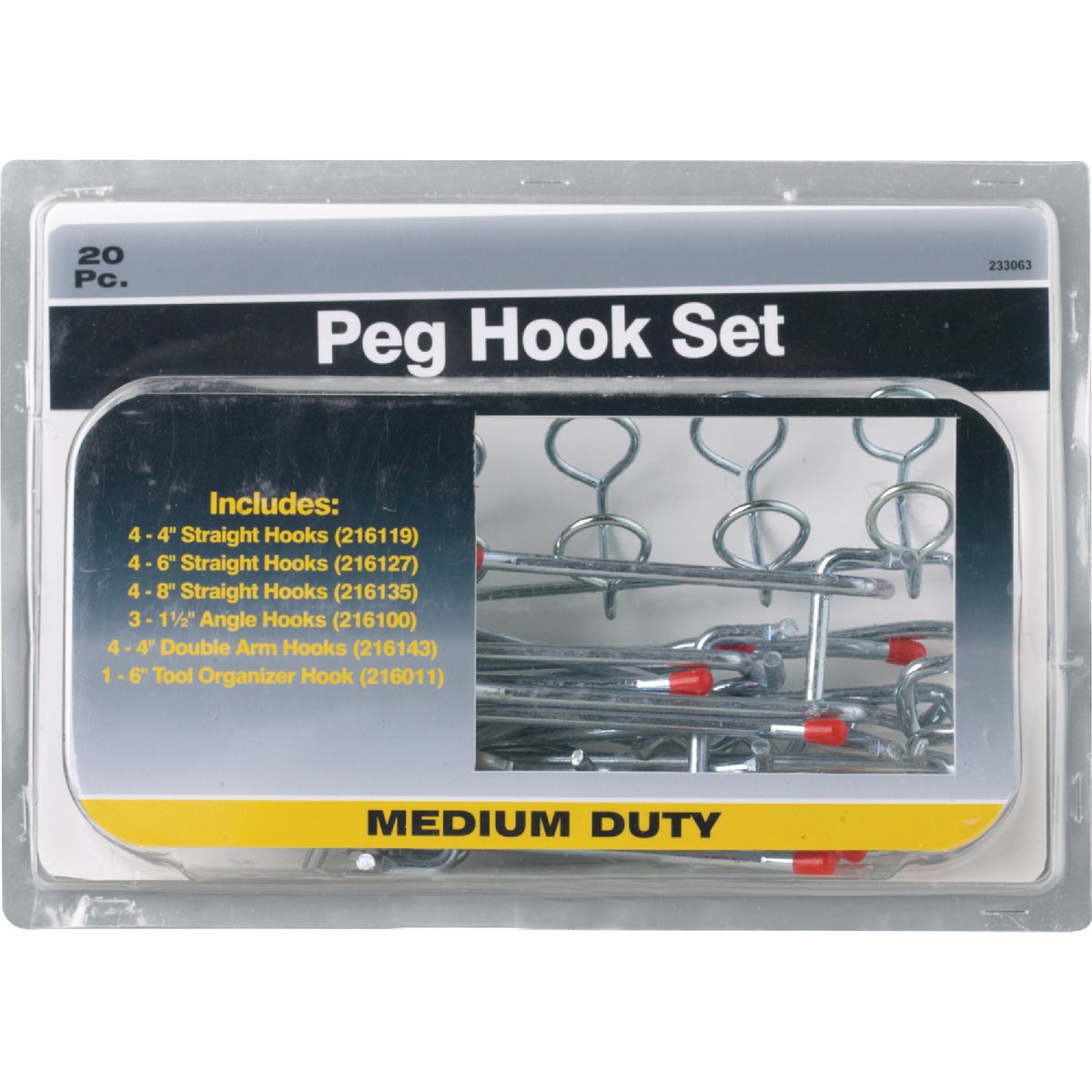 Medium Duty Pegboard Hook Set (20-Piece) Image 2