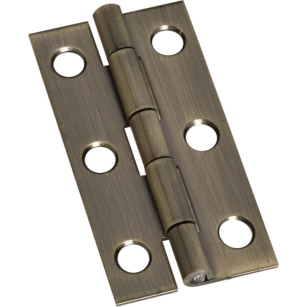 National Hardware 1 In. x 2 In. Antique Brass Narrow Decorative Hinge (2-Pack)