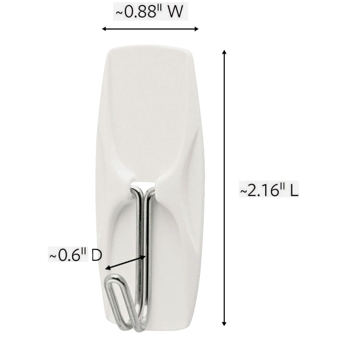 Command Medium Wire Hook, White, 2 Hooks, 3 Strips Image 8