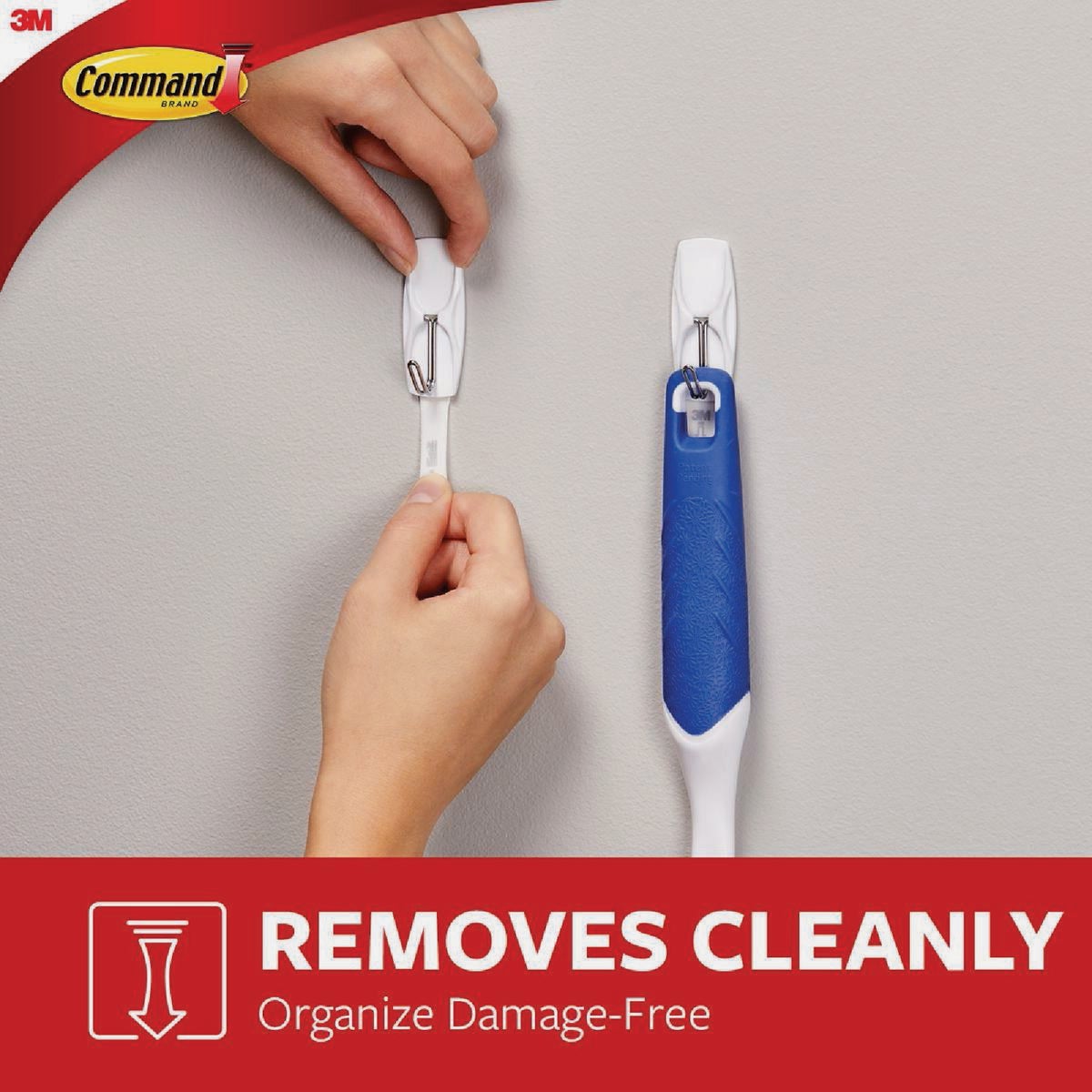 Command Medium Wire Hook, White, 2 Hooks, 3 Strips Image 3