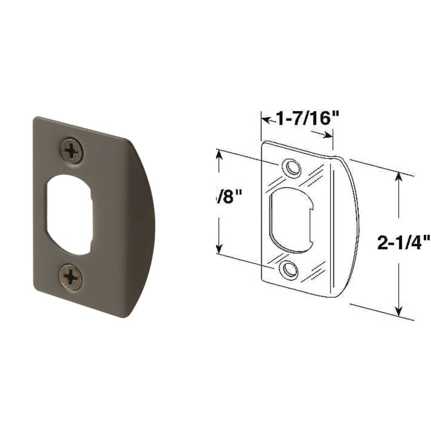 Defender Security Bronze 1-3/4 In. Strike Plate Image 1