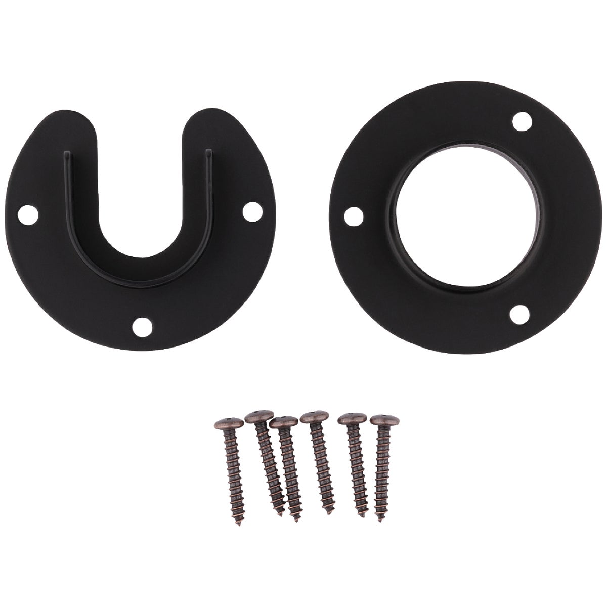 Stanley Home Designs 1-5/16 In. Zinc Closet Rod Socket, Oil Rubbed Bronze (2-Pack) Image 3