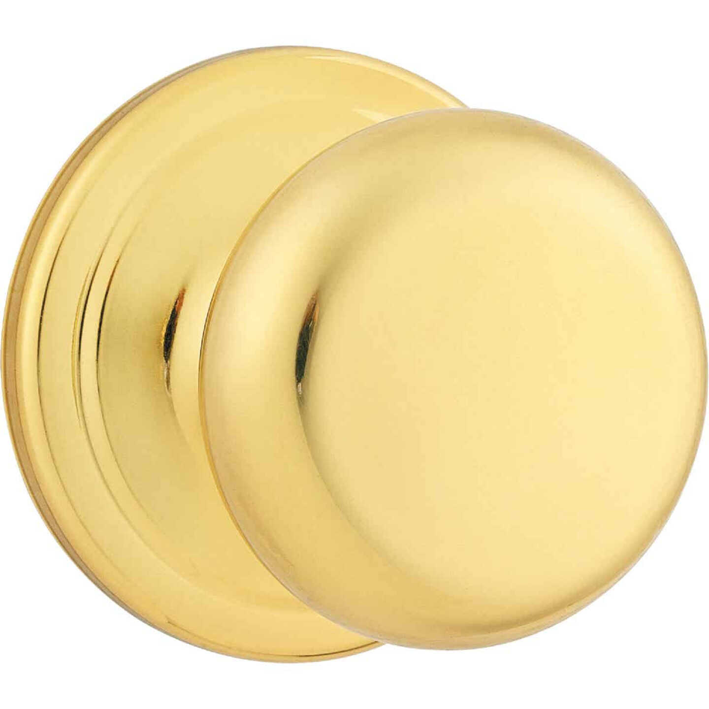 Kwikset Signature Series Polished Brass Hall & Closet Door Knob Image 3
