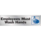Hy-Ko 2x8 Employee Must Wash Hands Sign Image 1