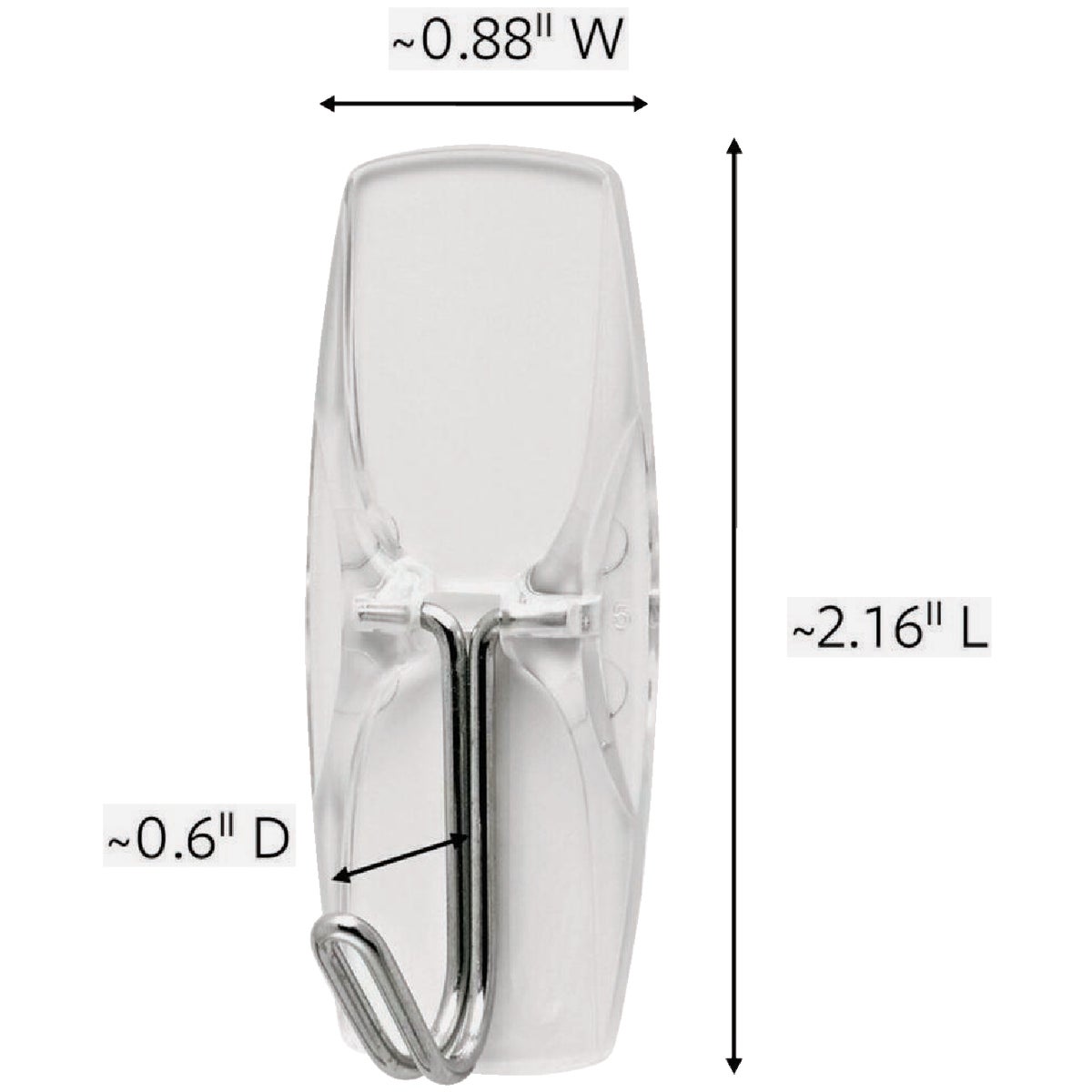 Command Medium Wire Hook, Clear, 2 Hooks, 3 Strips Image 8