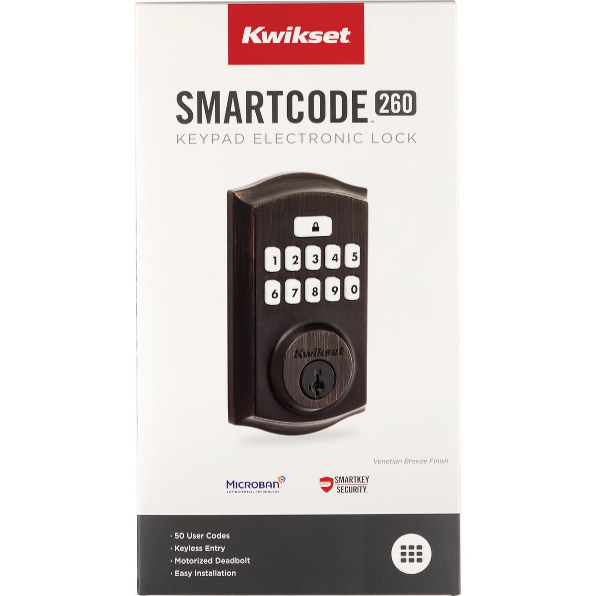 Kwikset Signature Series Traditional SmartCode Venetian Bronze Electronic Deadbolt Image 2