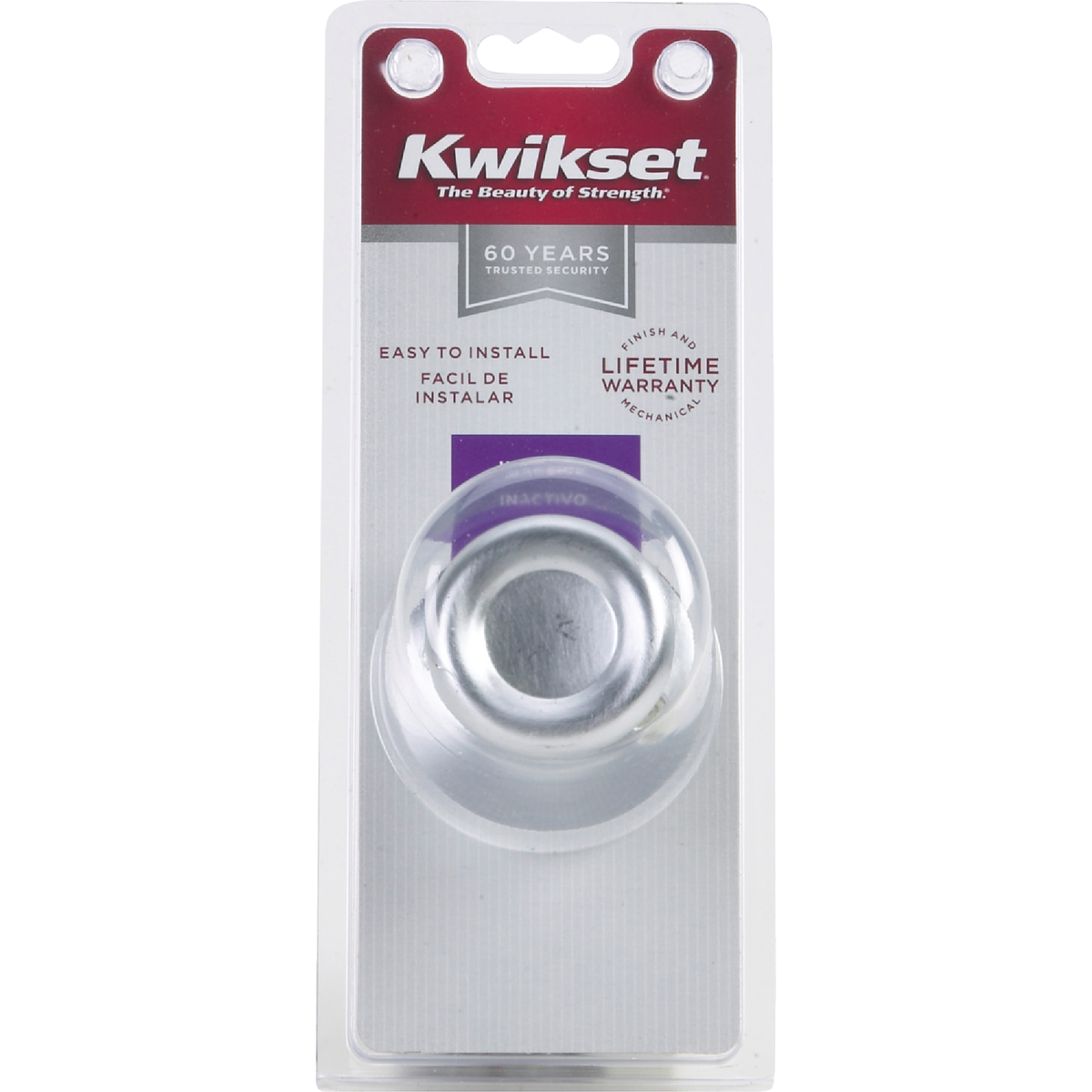 Kwikset Satin Chrome Tylo Dummy Door Knob Image 2