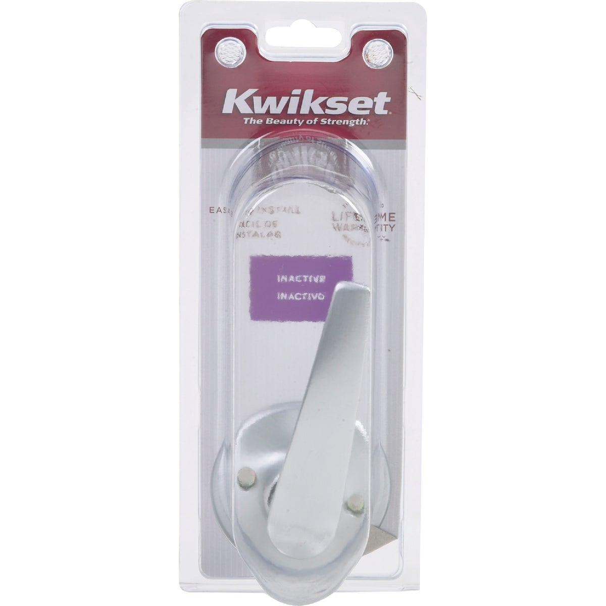 Kwikset Satin Chrome Delta Dummy Door Lever Image 2
