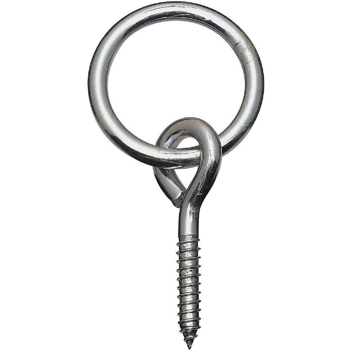 National Hardware 2 In. Dia. x 5/16 In. Thick Zinc-Plated Steel Hitch Ring with Screw Eye