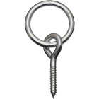 National Hardware 2 In. Dia. x 5/16 In. Thick Zinc-Plated Steel Hitch Ring with Screw Eye Image 1