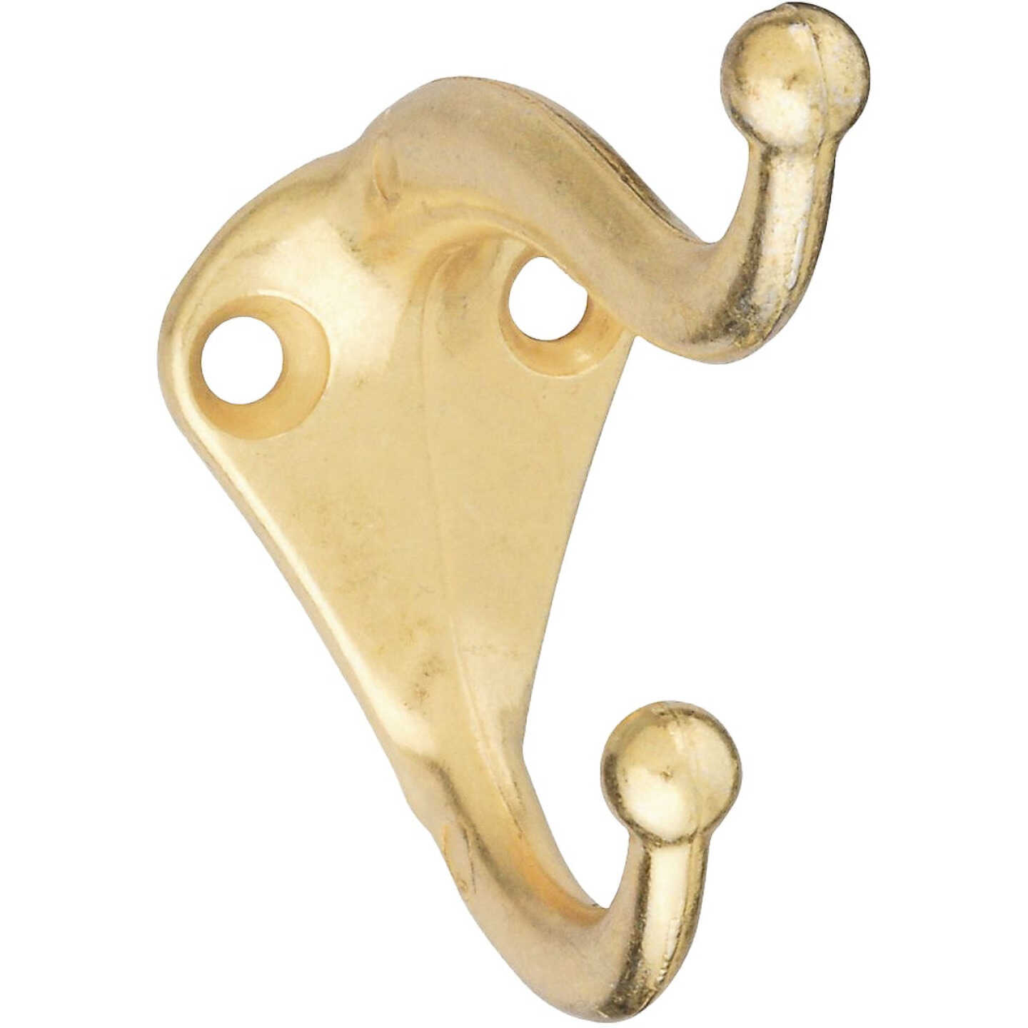 National Hardware Brass Coat & Hat Hook (2-Pack) Image 1