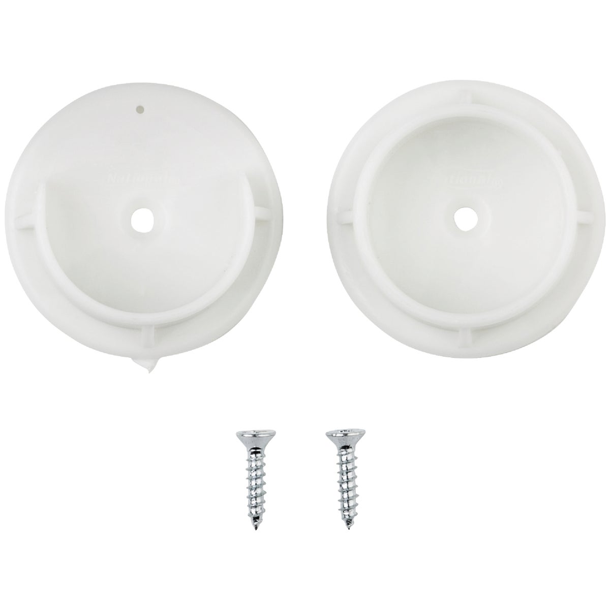 National Hardware 1-3/8 In. White Plastic Closet Rod Socket (2-Pack) Image 3