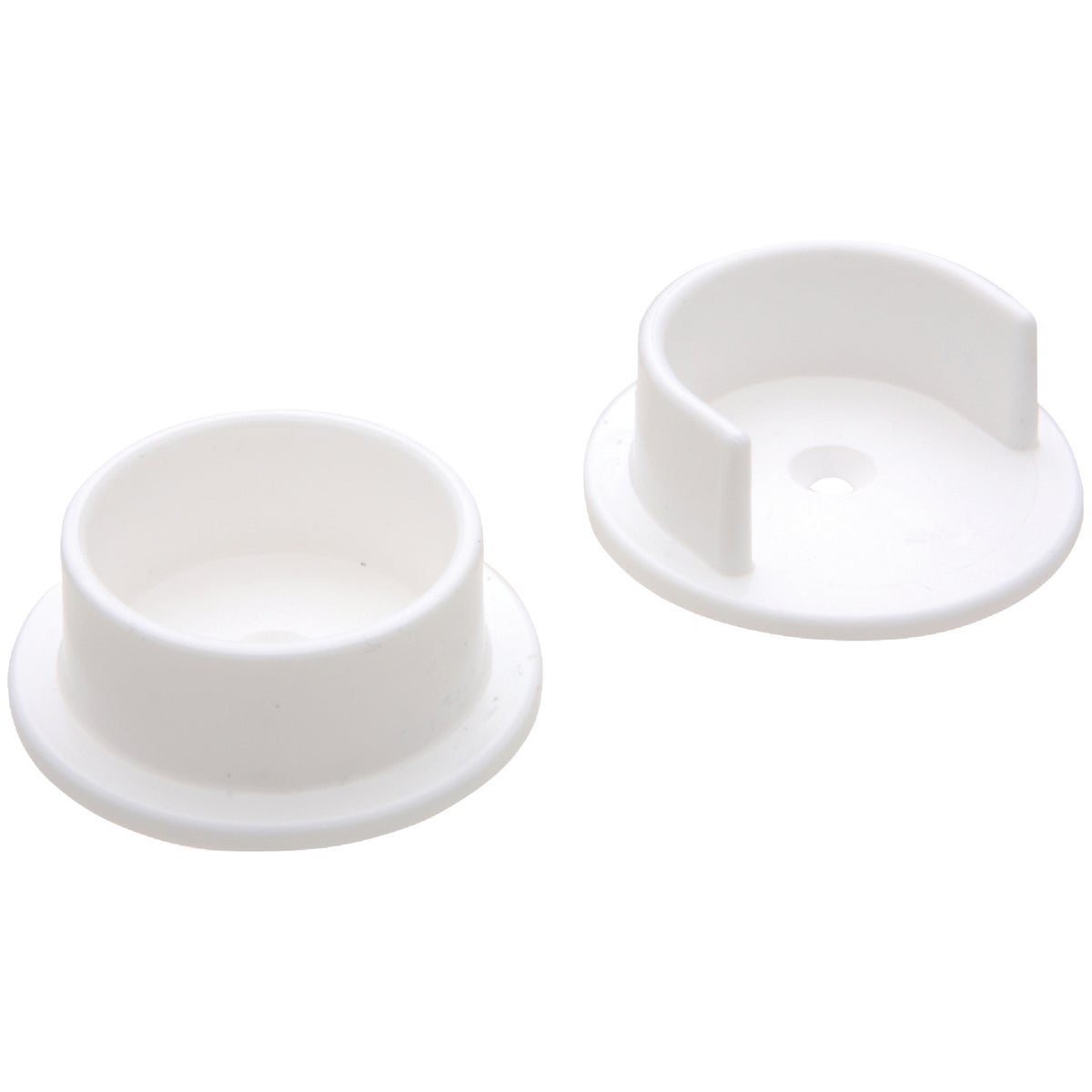 National Hardware 1-3/8 In. White Plastic Closet Rod Socket (2-Pack Bagged) Image 1