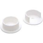 National Hardware 1-3/8 In. White Plastic Closet Rod Socket (2-Pack Bagged) Image 1